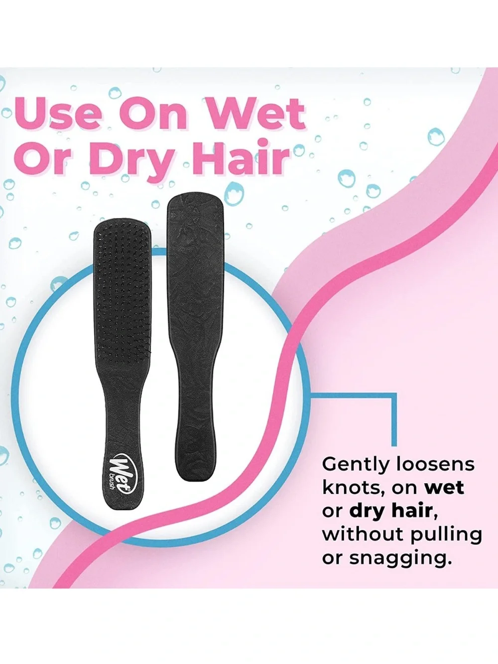 Wet Brush Men's Detangler Hair Brush - Black